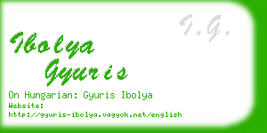 ibolya gyuris business card